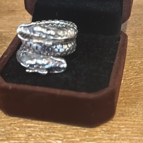 John Hardy Sterling Silver Legend Double Coiled Naga Dragon Ring Sz 7 Gorgeous - Picture 4 of 10